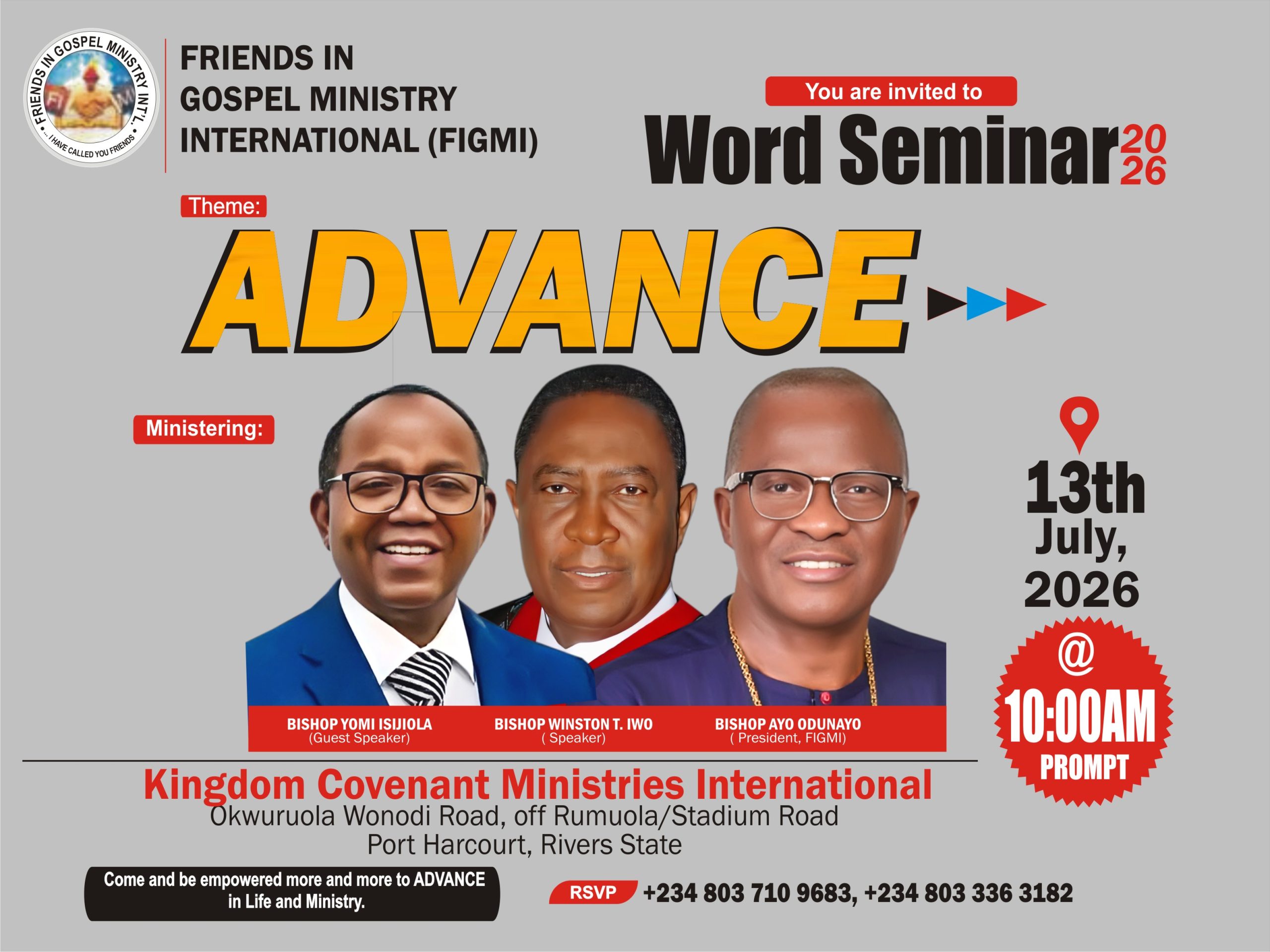 FIGMI Set for Word Seminar 2026 – Rev. Ekine
